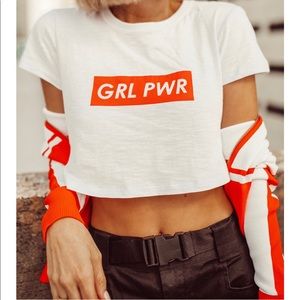 Express crop top tshirt